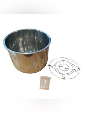 Instant Pot Ultra 60 Pressure Cooker Inner Pot Replacement Part w/ Rack & Cup